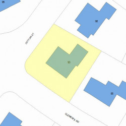 93 Clements Rd, Newton MA 02458-2638 plot plan