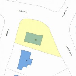 138 Warwick Rd, Newton MA 02465-1739 plot plan