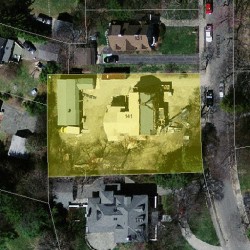 141 Prince St, Newton MA 02465-2603 aerial view