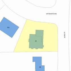 89 Blake St, Newton MA 02460-2032 plot plan