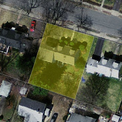 38 Barbara Rd, Newton MA  02465-1103 aerial view