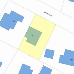 16 Berwick Rd, Newton MA  02459-2101 plot plan