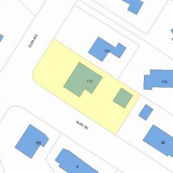 118 Glen Ave, Newton MA 02459-2080 plot plan