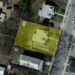 21 Talbot St, Newton MA  02465-1617 aerial view