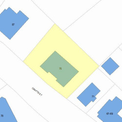 75 Crafts St, Newton MA  02458-1257 plot plan