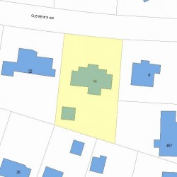 14 Clements Rd, Newton MA 02458-2618 plot plan