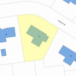33 Stanley Rd, Newton MA  02468-2337 plot plan
