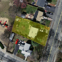 187 Cherry St, Newton MA  02465-1241 aerial view