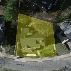 57 Grafton St, Newton MA  02459-1546 aerial view