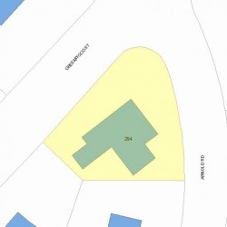 294 Greenwood St, Newton MA  02459-3059 plot plan