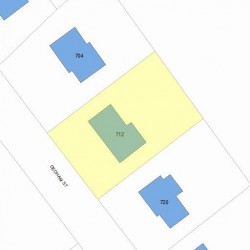 712 Dedham St, Newton MA 02459-2937 plot plan