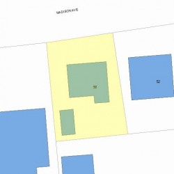 56 Madison Ave, Newton MA 02460-1905 plot plan