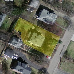 49 Evergreen Ave, Newton MA 02466-1702 aerial view