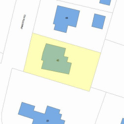 48 Jameson Rd, Newton MA  02458-2601 plot plan