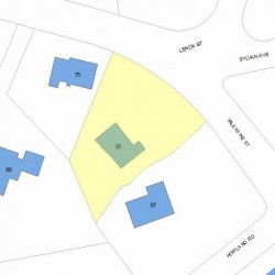 85 Valentine St, Newton MA 02465-3019 plot plan