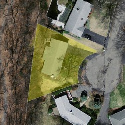 57 Bencliffe Cir, Newton MA  02466-1101 aerial view