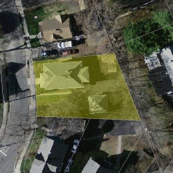 36 Washburn St, Newton MA  02458-1304 aerial view