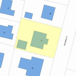 77 Grasmere St, Newton MA  02458-2210 plot plan