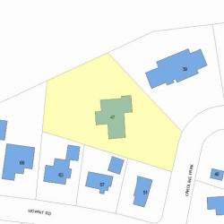 47 Caroline Park, Newton MA 02468-1101 plot plan