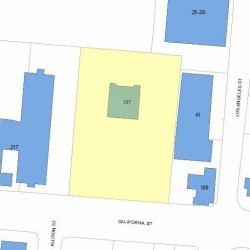 197 California St, Newton MA  02458-1008 plot plan