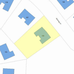 135 Dedham St, Newton MA  02461-2135 plot plan