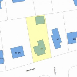 269 Webster St, Newton MA  02466-2105 plot plan