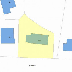 503 Boylston St, Newton MA  02459-2739 plot plan