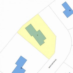 9 Manchester Rd, Newton MA  02461-1120 plot plan