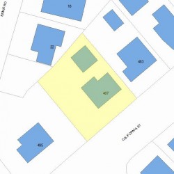 487 California St, Newton MA  02460-1208 plot plan