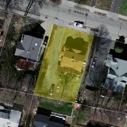 26 Warwick Rd, Newton MA  02465-1724 aerial view