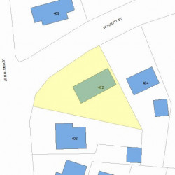 472 Wolcott St, Newton MA 02466-1514 plot plan