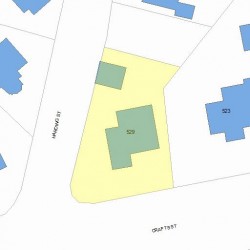529 Crafts St, Newton MA 02465-1702 plot plan