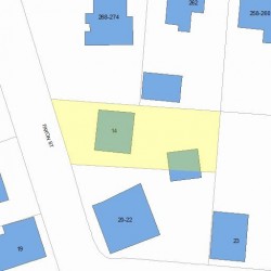 14 Faxon St, Newton MA 02458-1013 plot plan