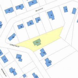 122 Christina St, Newton MA 02461-1916 plot plan