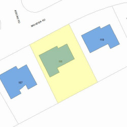 111 Brandeis Rd, Newton MA 02459-2707 plot plan