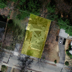 43 Warwick Rd, Newton MA 02465-1723 aerial view