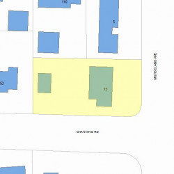 15 Morseland Ave, Newton MA 02459-1128 plot plan