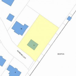 9 Hunnewell Ave, Newton MA 02458-2214 plot plan