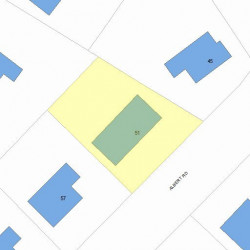 51 Albert Rd, Newton MA 02466-1302 plot plan