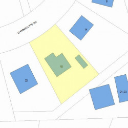 18 Shornecliffe Rd, Newton MA 02458-2438 plot plan