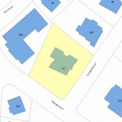 327 Franklin St, Newton MA 02458-2346 plot plan