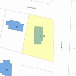 47 Cherry St, Newton MA 02465-1235 plot plan