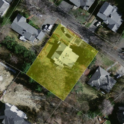 515 Dudley Rd, Newton MA  02459-2800 aerial view