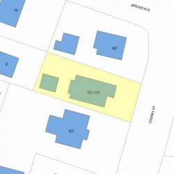 153 Cherry St, Newton MA 02465-1241 plot plan