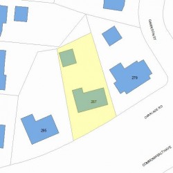 287 Commonwealth Ave, Newton MA  02459 plot plan