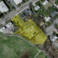 192 Lexington St, Newton MA  02466-1386 aerial view