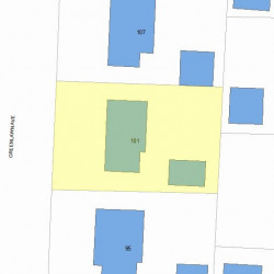 101 Greenlawn Ave, Newton MA 02459-1712 plot plan
