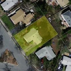 9 Mosman St, Newton MA  02465-1303 aerial view