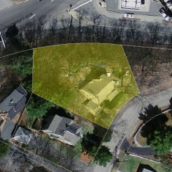 15 Evergreen Ave, Newton MA  02466-1702 aerial view