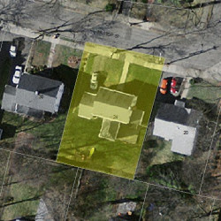 24 Hilltop St, Newton MA  02458-1819 aerial view